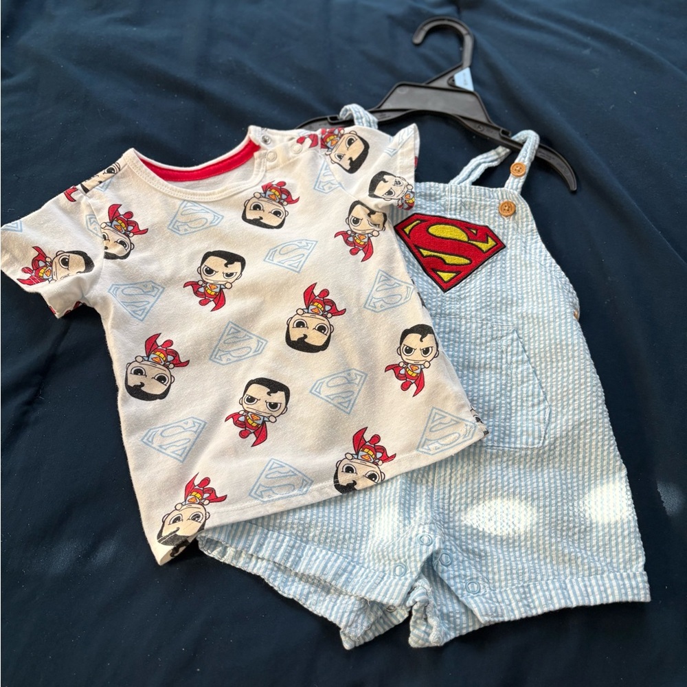 DC Light Blue Striped Baby Shirt